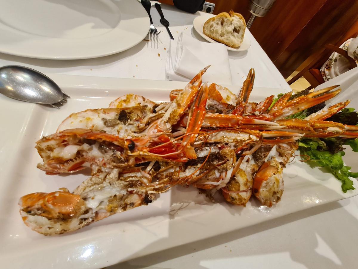 Cigalas a la  plancha.