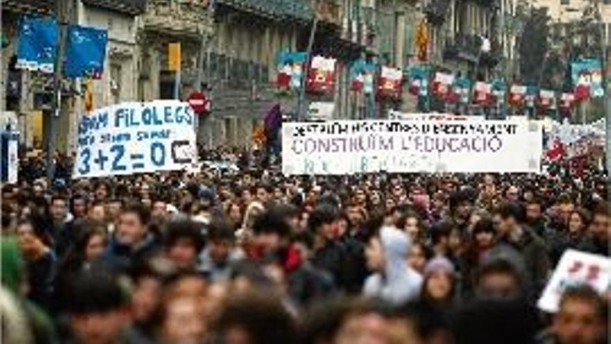 Uns 2.000 estudiants universitaris i de secundària, a Barcelona.