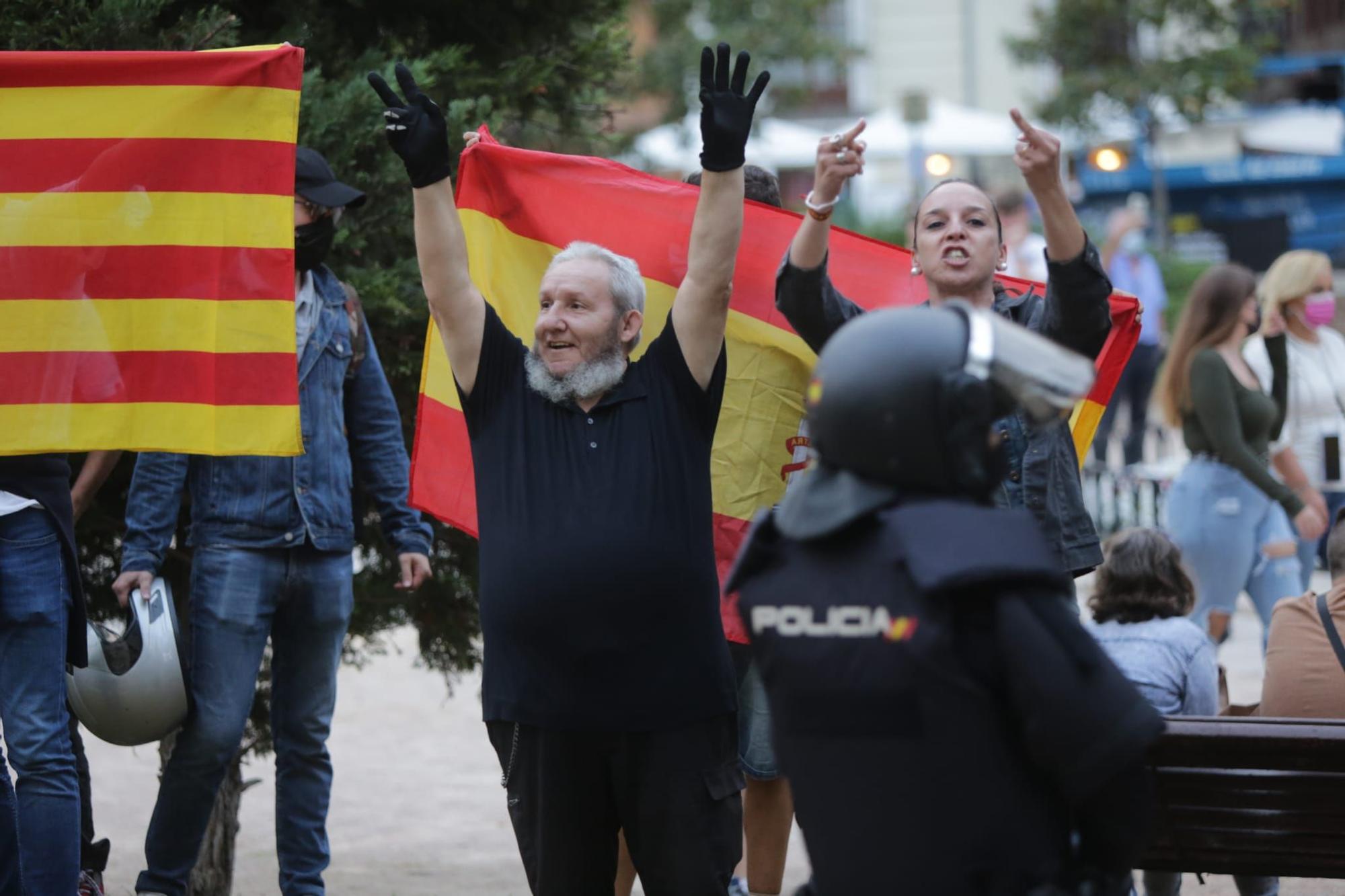 Así han sido las manifestaciones antifascistas del 9 d'Octubre en València