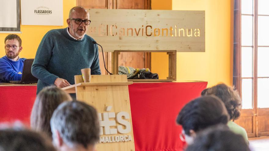 Ensenyat, durante su intervención en la asamblea de Més per Mallorca