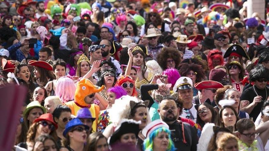 Un instante del primer Carnaval de Día de Santa Cruz en 2019.