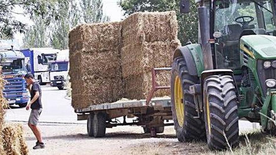 Un tractor accidentat amb pèrdua de càrrega a Celrà, foto d&#039;arxiu.