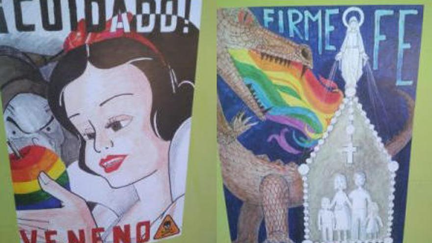 Aparecen varios carteles homófobos en centros escolares de Murcia