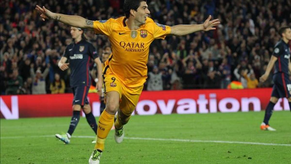 Luis Suárez no ha dejado de celebrar goles desde que llegó al Barcelona