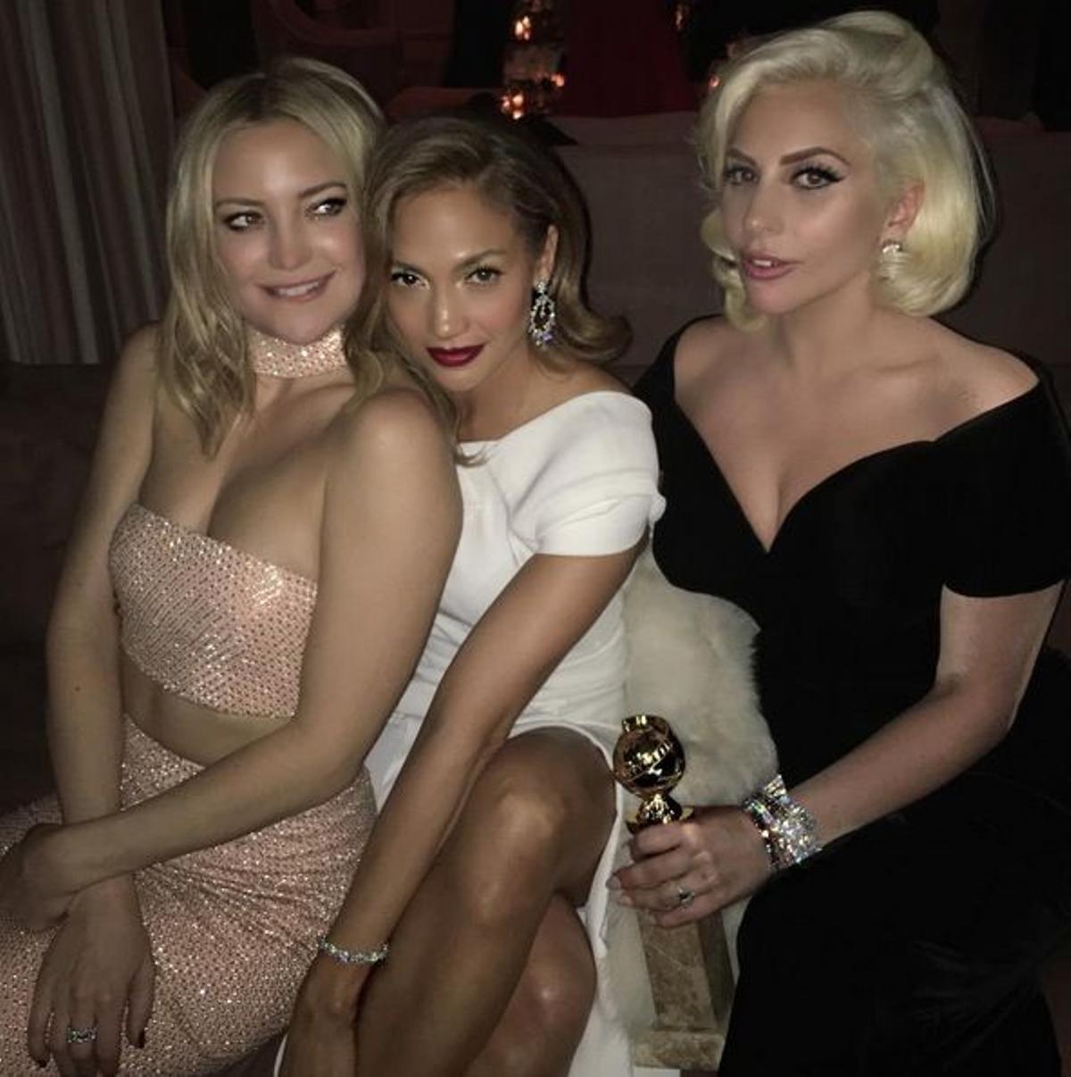 #GlobosdeOro en Instagram, Kate Hudson, Jennifer Lopez y Lady Gaga