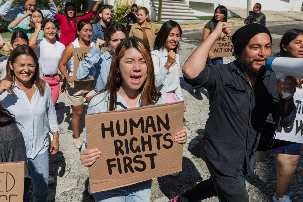 Manifestació 'pro drets humans'