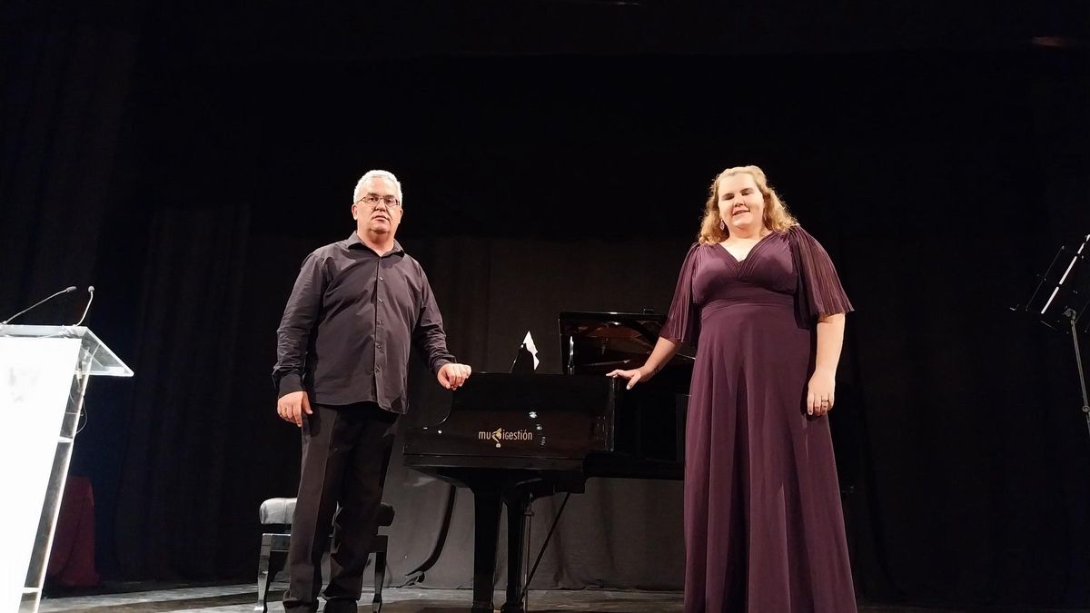María Heres y Mario Álvarez, justo antes del recital.