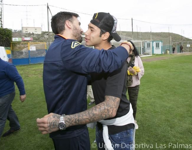 Sergio Araujo, en el entrenamiento de la UD Las Palmas