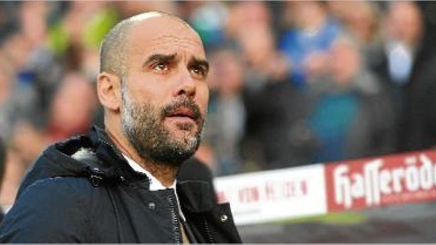 Pep Guardiola, en el partit de dissabte passat al camp del Hannover 96.