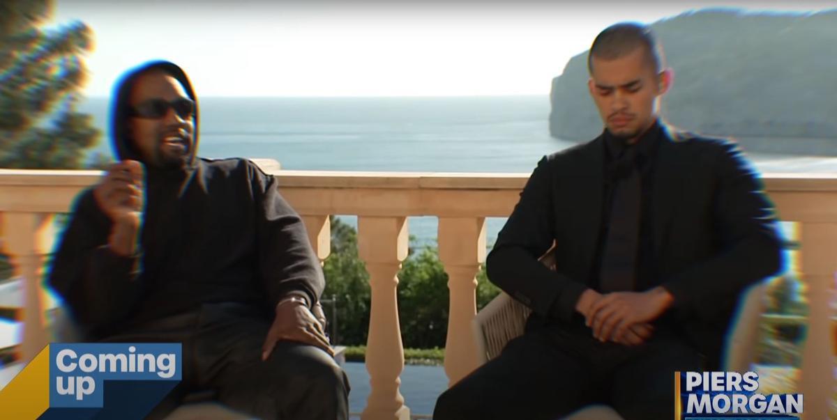 Kanye West durante su entrevista con Piers Morgan