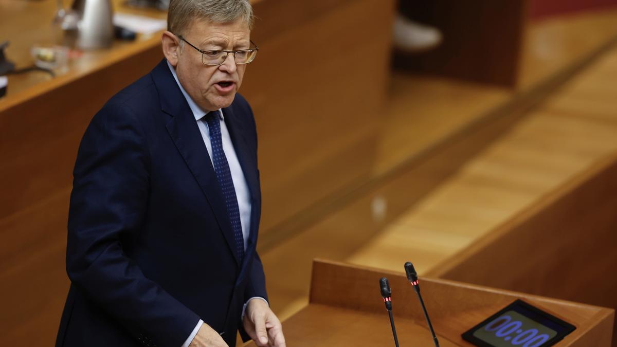 El presidente de la Generalitat, Ximo Puig, en el debate de política general.