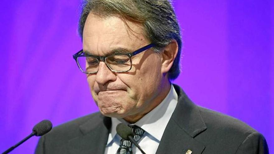 El President de la Generalitat en funcions, Artur Mas, ahir