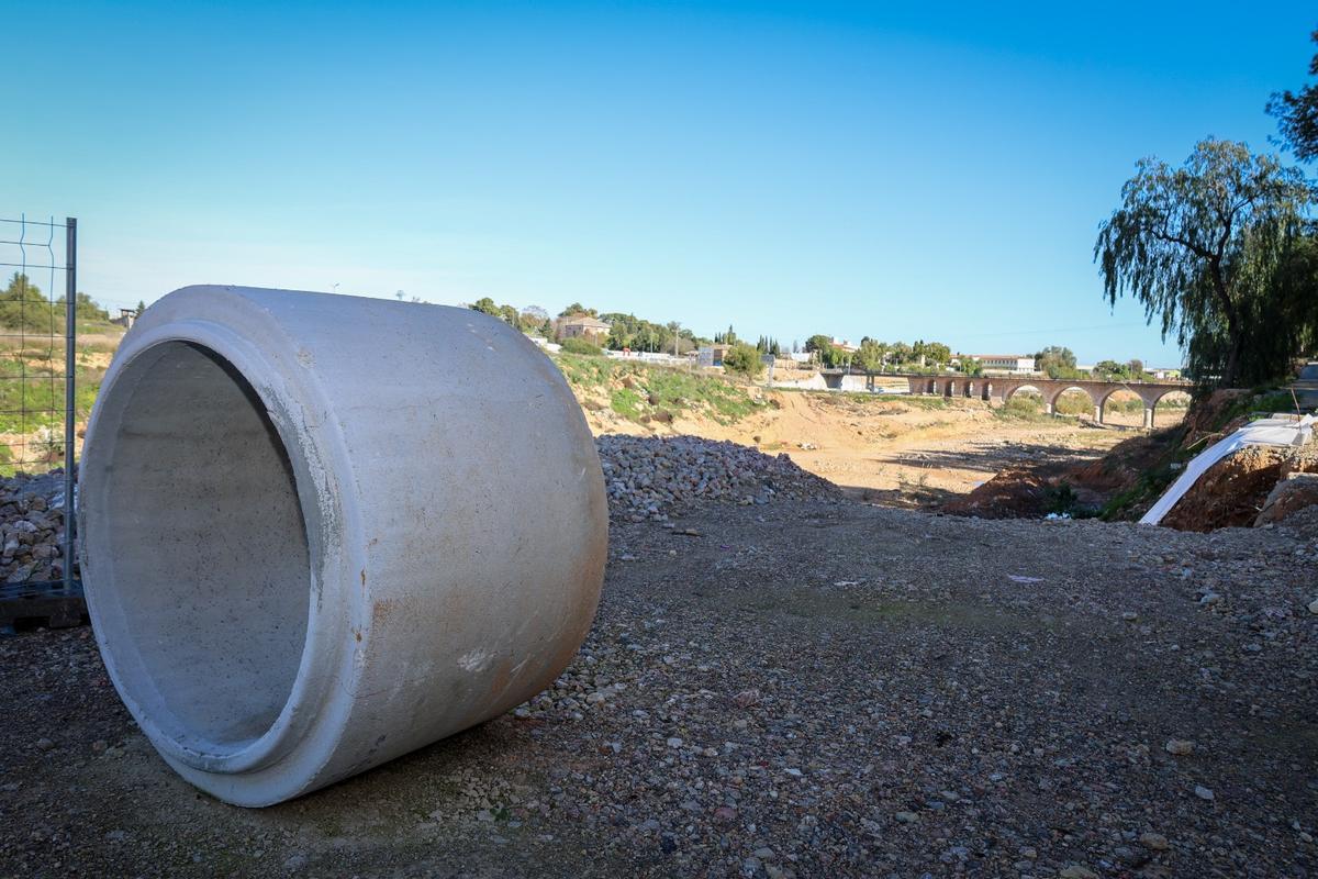 Tubos preparados para el colector norte.