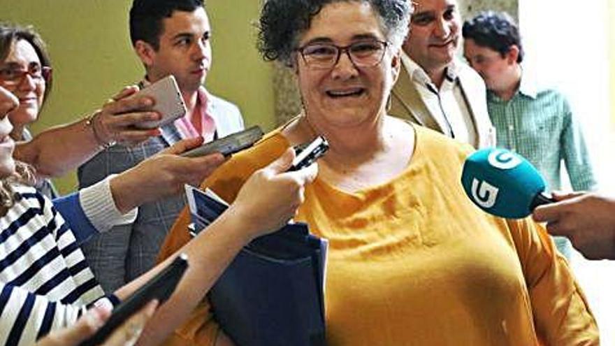 Milagros Otero, el pasado año durante su comparecencia en el Parlamento de Galicia.