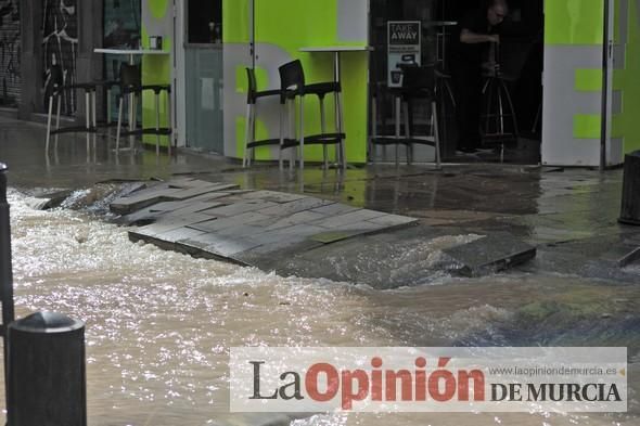 Inundación en el centro de Murcia