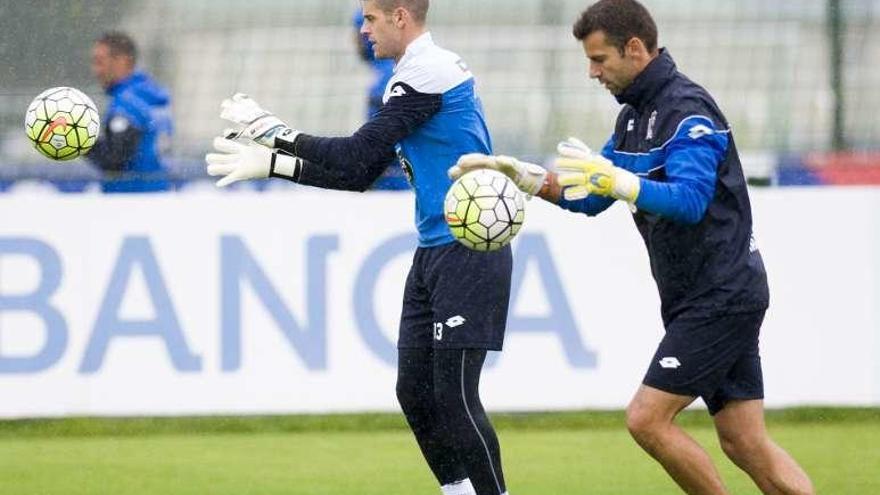 Fabricio, ayer junto a Manu Sotelo.