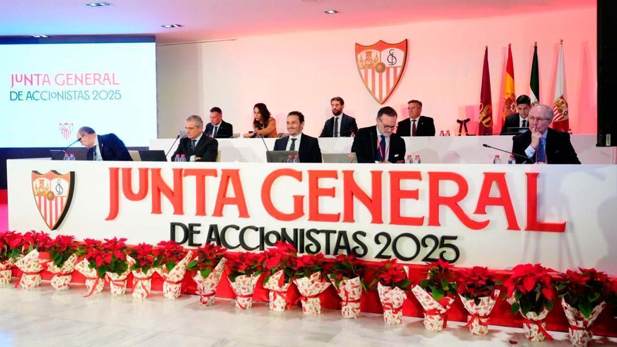 Junta de Accionistas del Sevilla FC, en una imagen de archivo.