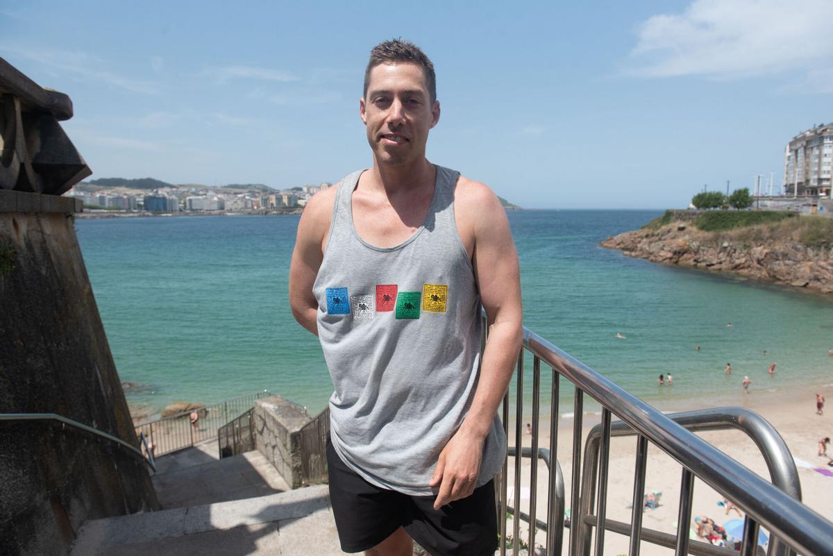 Simon Eile, un usuario de la playa del Matadero