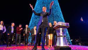 Inauguración del superárbol de Badalona a cargo del alcalde Albiol en noviembre del pasado 2024