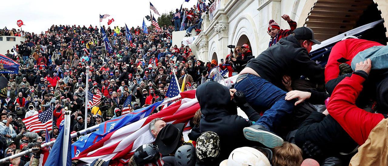 Una imagen del asalto al Capitolio de Washington