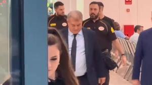 Joan Laporta ya está en Barcelona tras asistir a la asamblea de la Liga