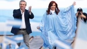 Alberto Fernández junto a Cristina Fernández de Kirchner.