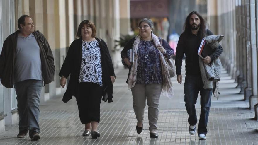 Los diputados Aitor Morras, Xelo Huertas, Montse Seijas y Balti Picornell, en una foto del pasado noviembre.