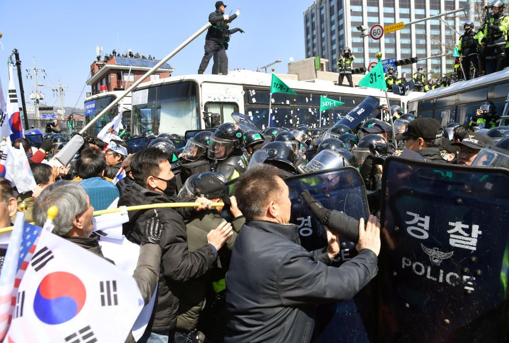 Protestas tras la destitución de la presidente surcoreana, Park Geun-hy
