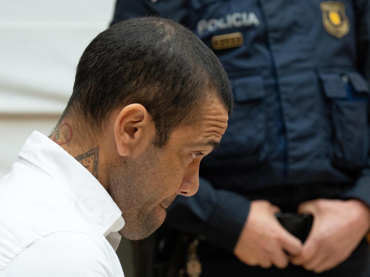 Dani Alves en el juicio por agresión sexual.