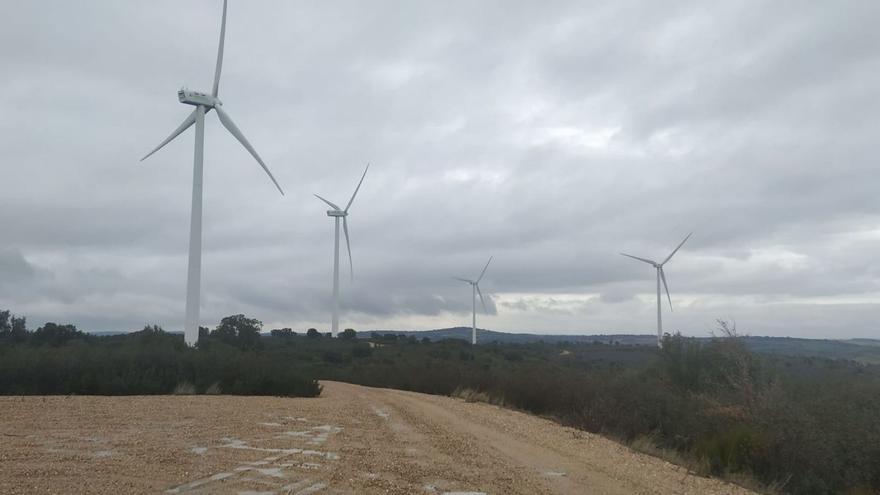 Primer y único parque eóico en Aliste hasta ahora, el de Valdelanave en Cerezal