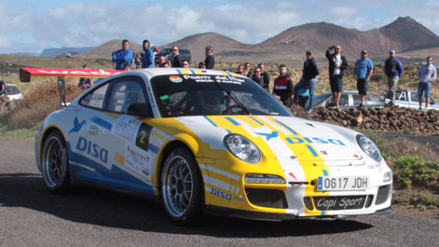 Enrique Cruz-Yeray Mujica, Porsche 911 GT3, en los tramos lanzaroteños.