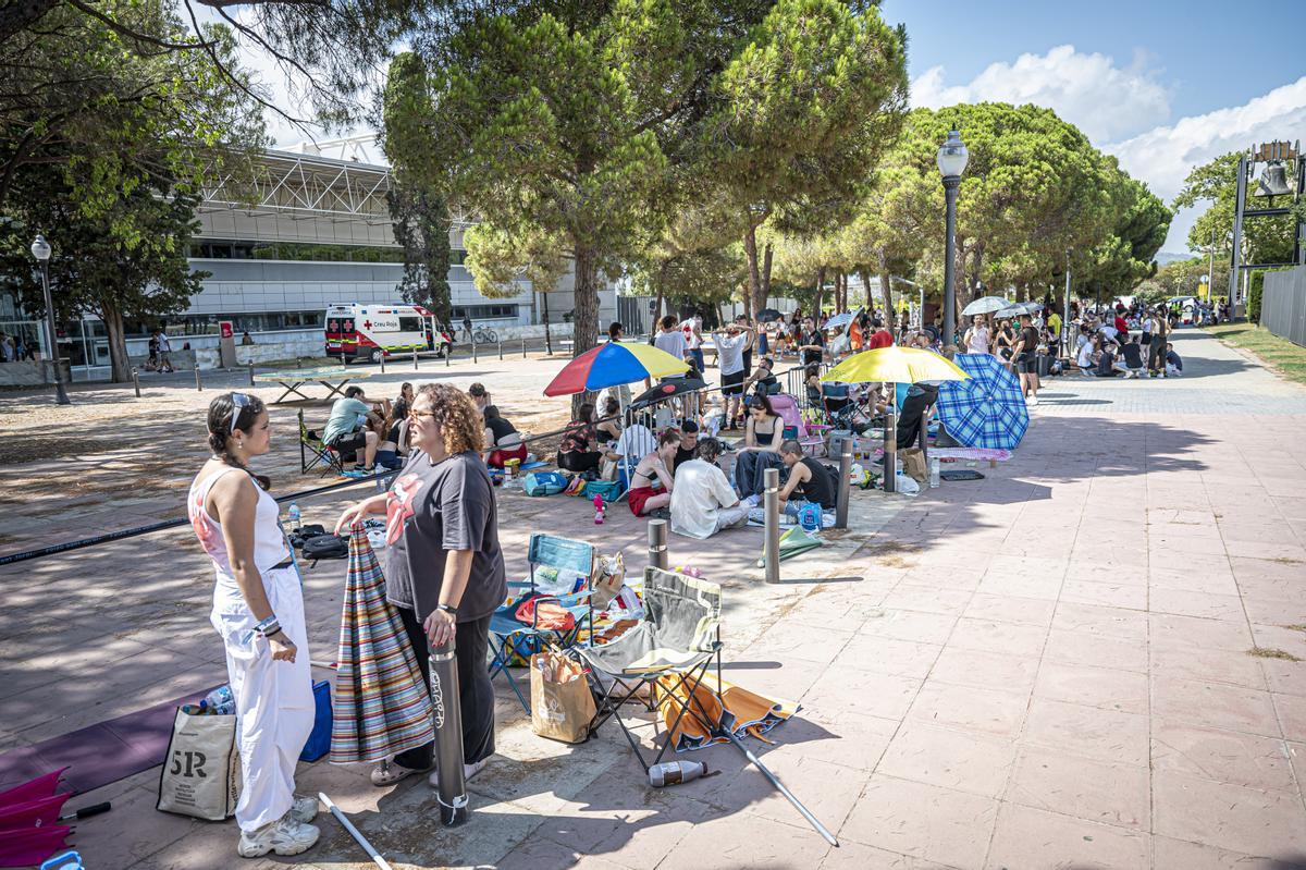 Ambiente antes del concierto de Rosalía