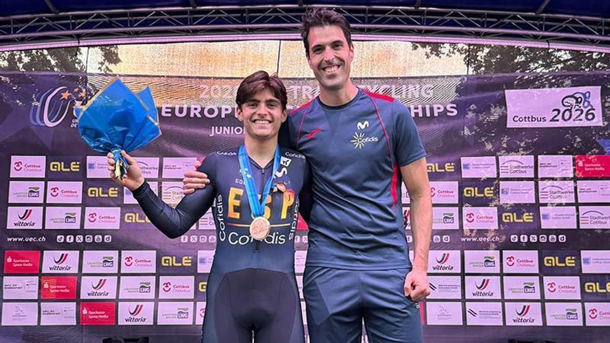 Asier Fortea logra el bronce en el ómnium Júnior del Europeo de Pista de Cottbus.