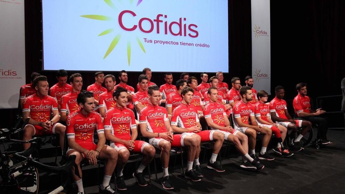 El Born barcelonés fue el escenario de la presentación del equipo Cofidis 2017