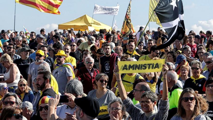 Un acte en favor de l’amnistia a Barcelona, en una imatge d’arxiu | SUSANNA SÁEZ / EFE