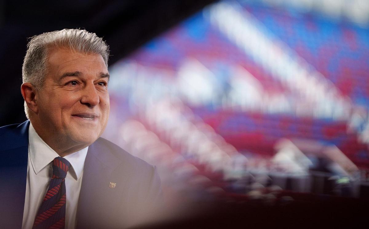 Laporta, en la entrevista que concedió a Barça One