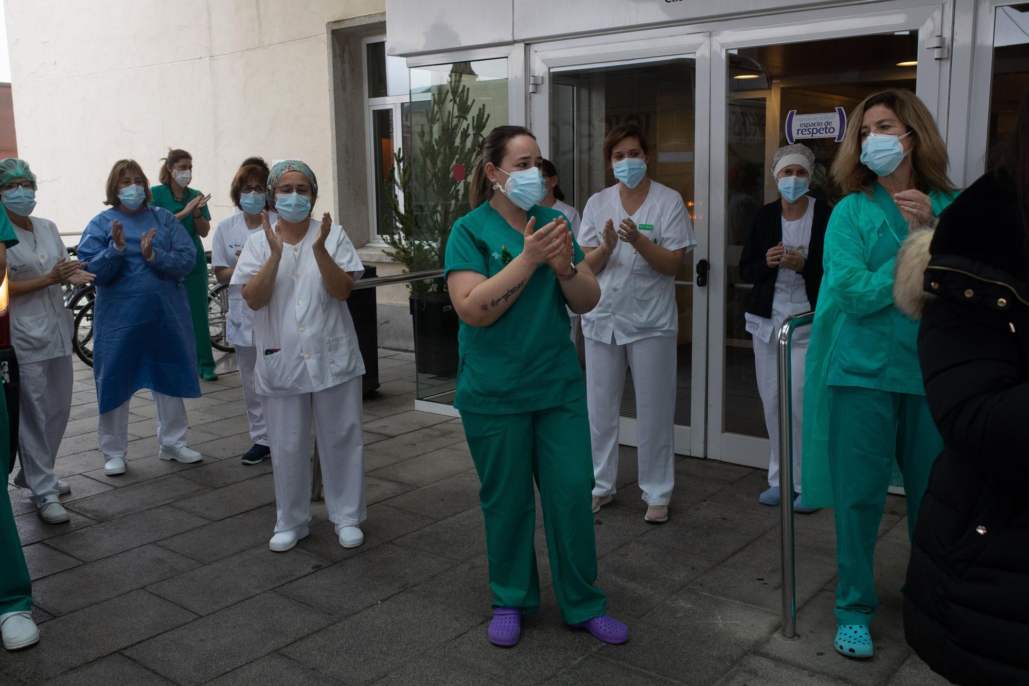 Minuto de silencio en homenaje a Felisa Gallego, auxiliar de enfermería fallecida por coronavirus