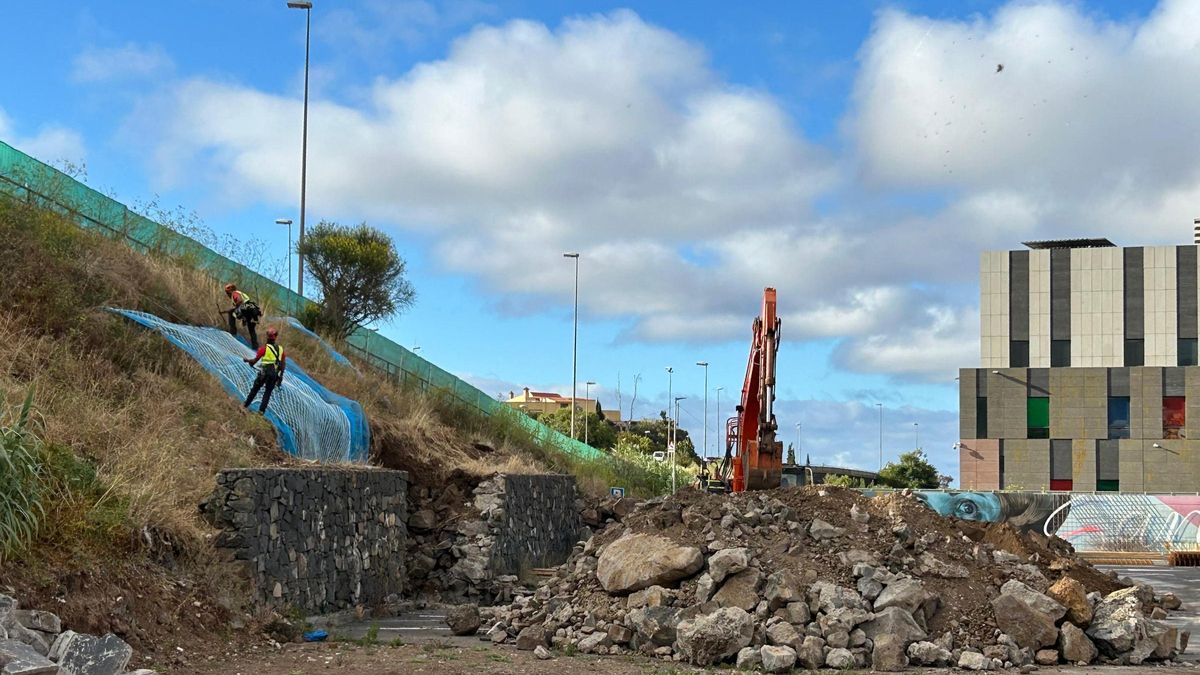 Los trabajos de canalización del barranco de La Carnicería.
