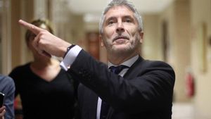 22/10/2019 El ministro del Interior en funciones, FernÃ¡ndo Grande- Marlaska, su llegada a la reuniÃ³n de la DiputaciÃ³n Permanente del Congreso, en Madrid (EspaÃ±a), a 22 de octubre de 2019.