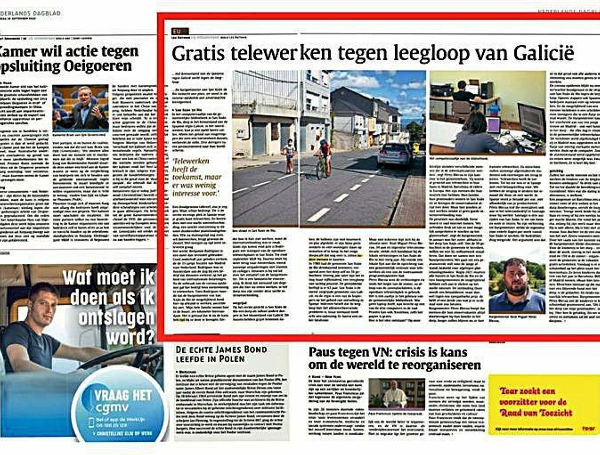 El centro de teletrabajo de San Xoán de Río se difunde en Holanda como un ejemplo a imitar