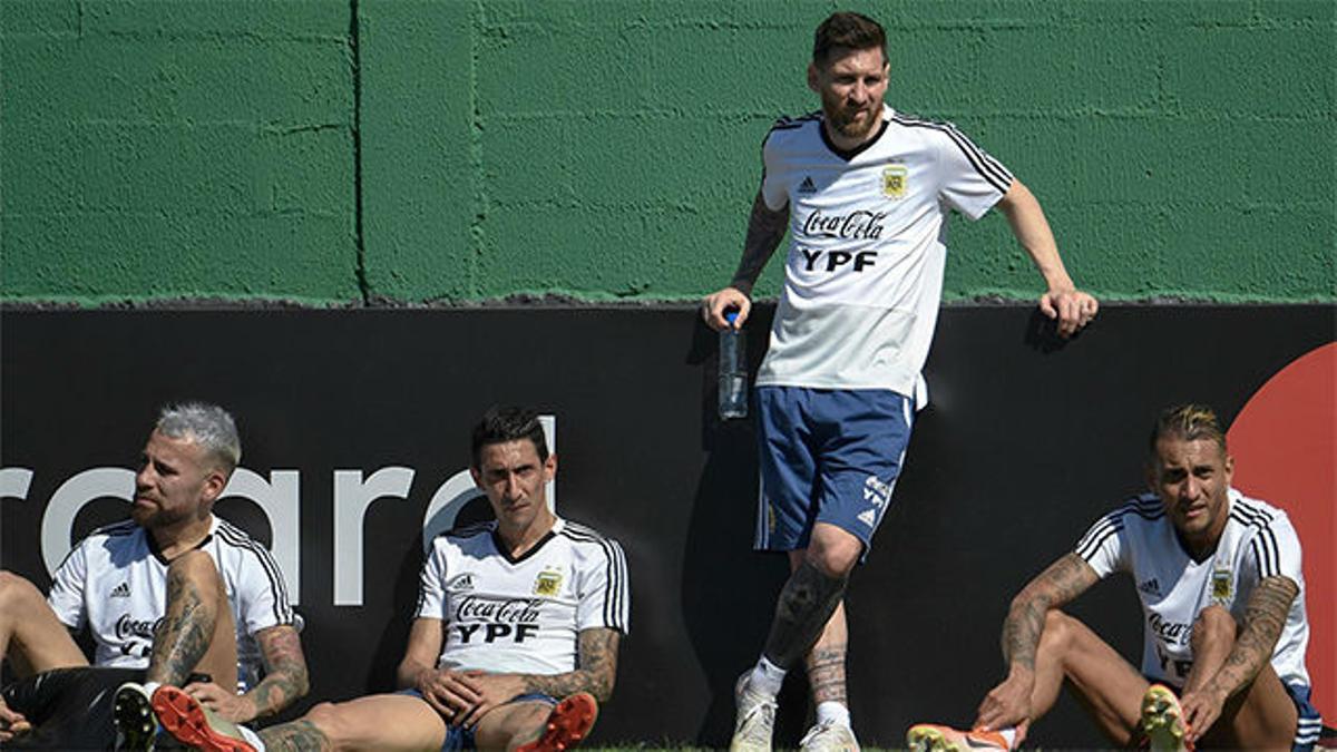 La tranquilidad de Messi en el entrenamiento