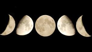 Montaje con las fases de la luna.