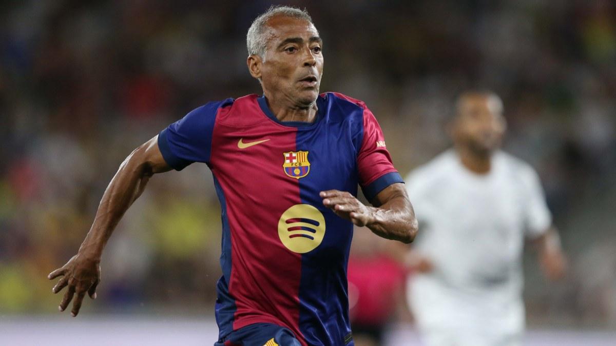 Romário se vistió de blaugrana para un partido benéfico en Curitiba (Brasil)