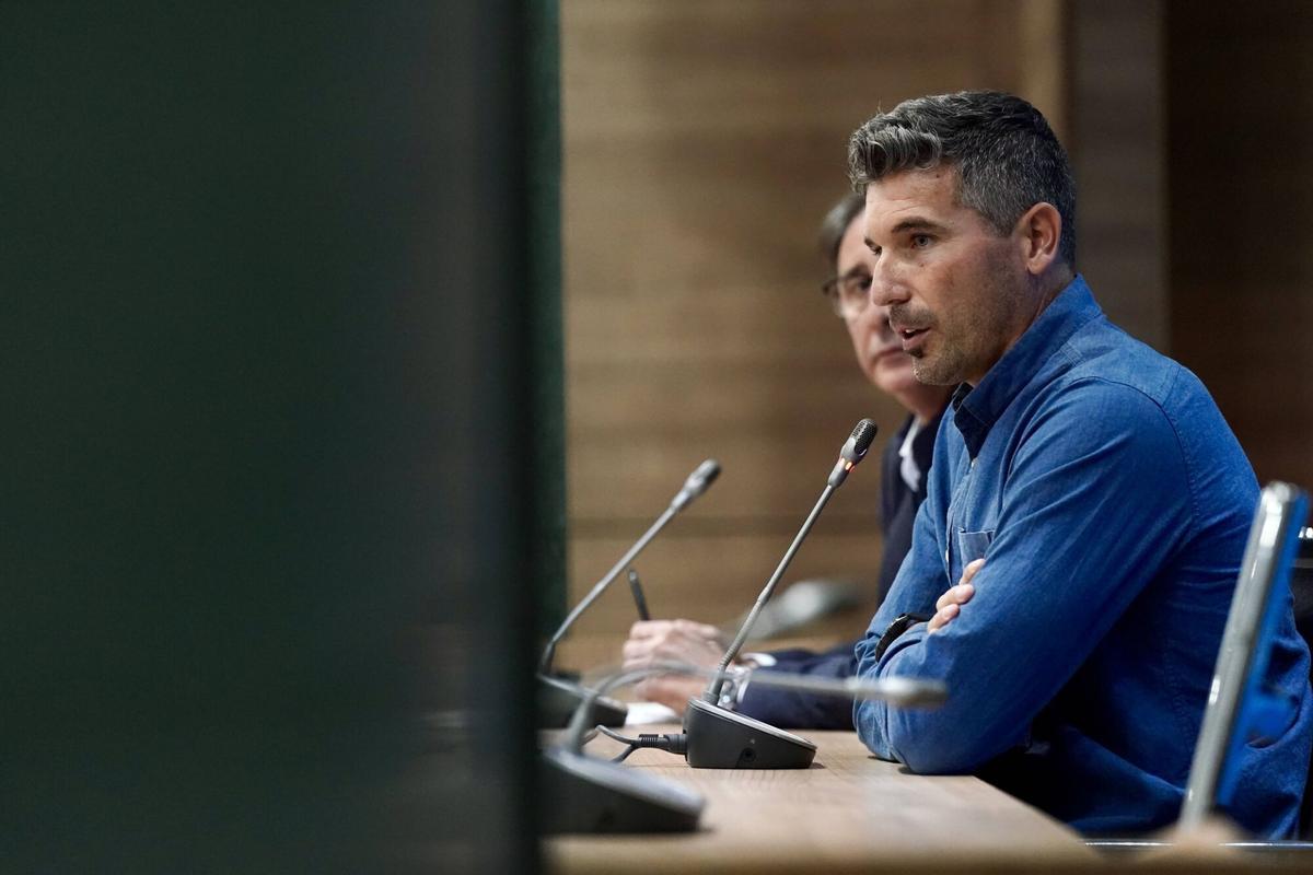 Presentación de Juan Francisco Funes como nuevo entrenador del Málaga CF