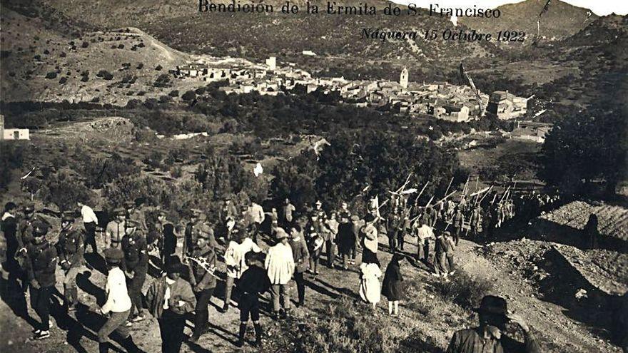 Bendición de la ermita de Sant Francesc en 1922.