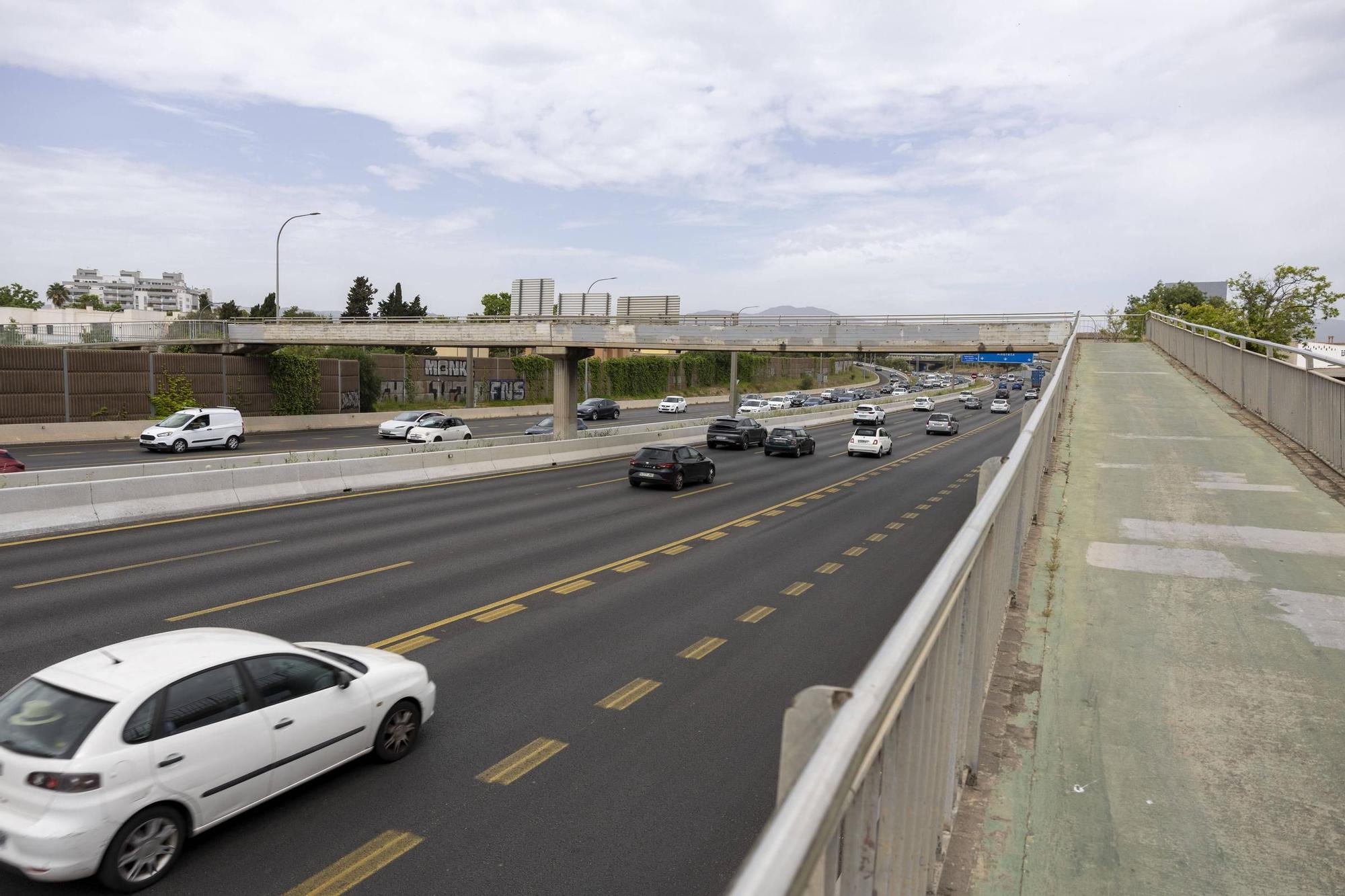 FOTOS | Estos son todos los puentes peatonales de Palma sobre la Vía de Cintura por seguridad