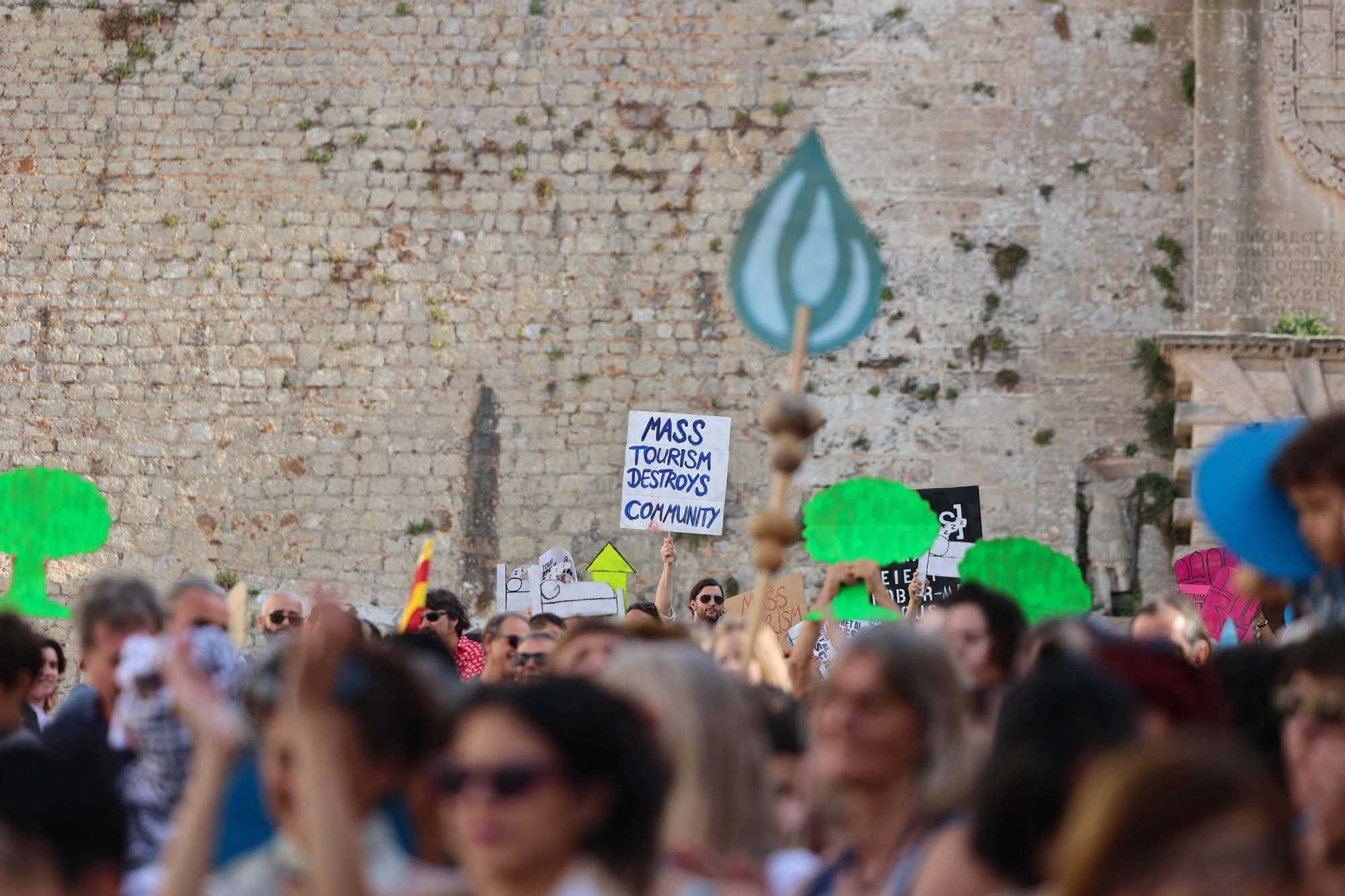 Manifestación contra la masificación turística en Ibiza