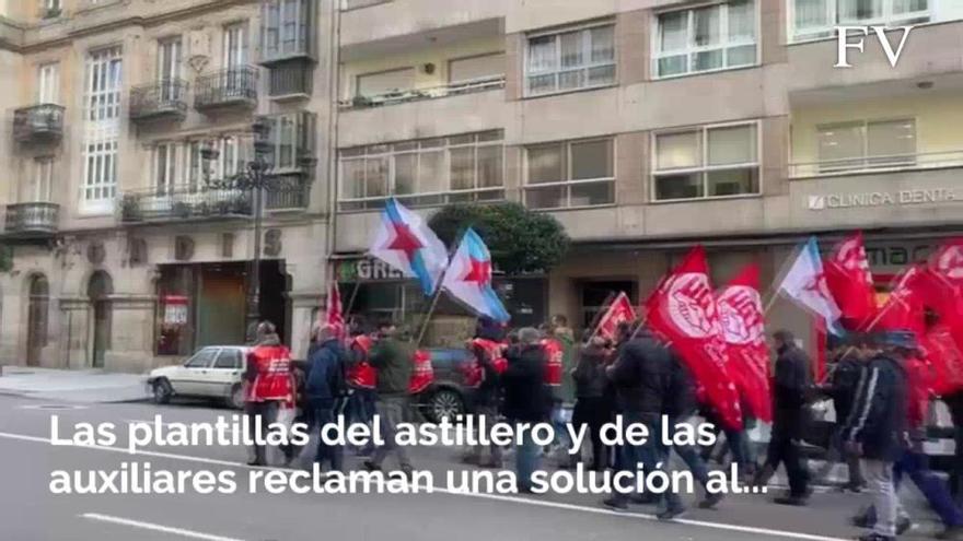 La marcha de los trabajadores de Vulcano contra los impagos