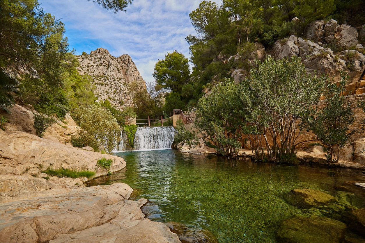 Hermosas cascadas de Algar, Alicante, España