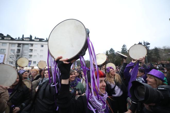 Así fue la manifestación del 8 M en Langreo